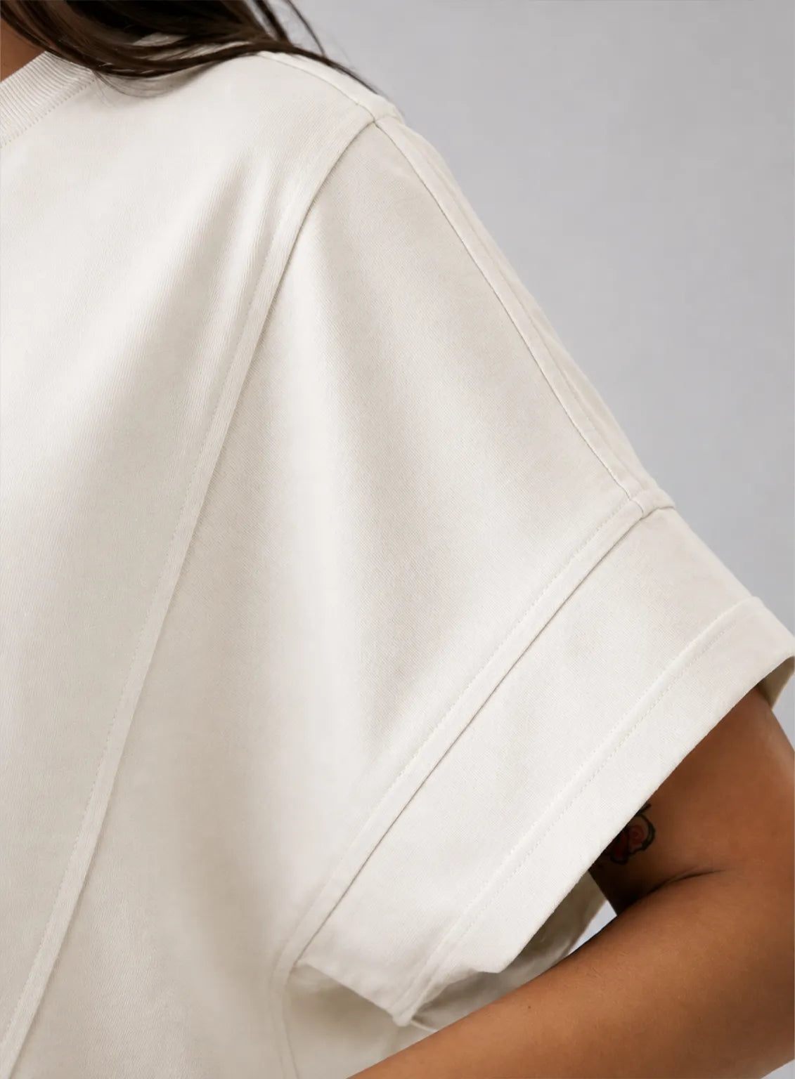 Bonjour Oversized Tee – Off-white