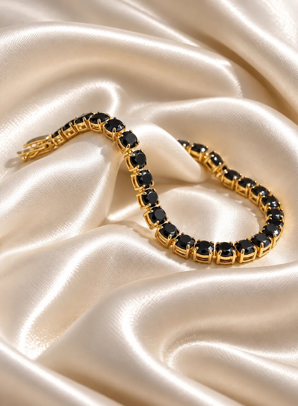 Noir Royale Black Tennis Bracelet