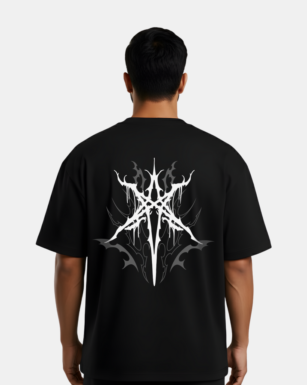 White Thorn Crest – Dark Gothic Graphic Tee