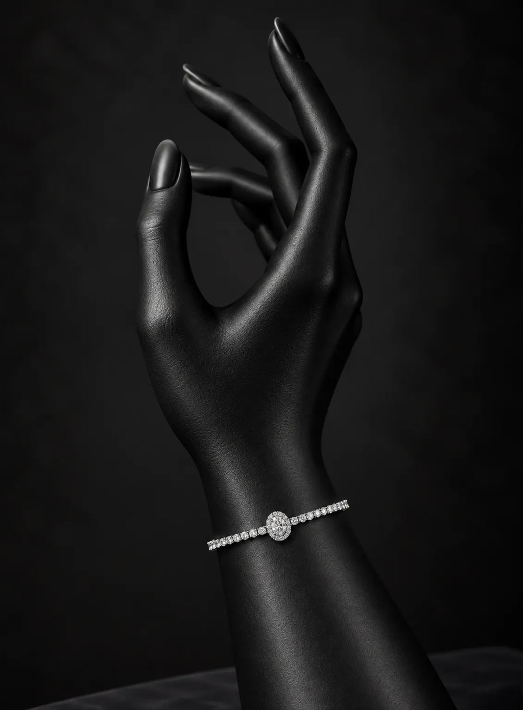 Radiant Halo Tennis Bracelet