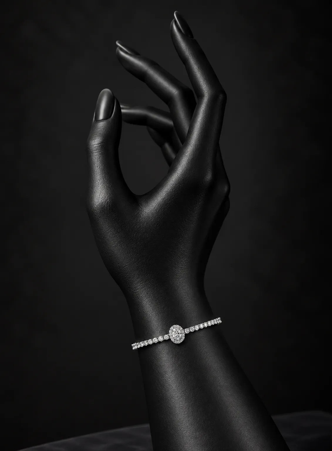 Radiant Halo Tennis Bracelet