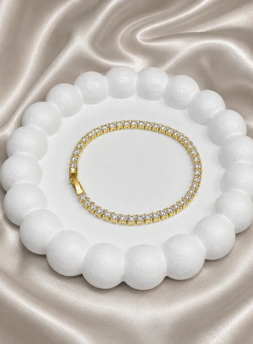 Gold Crystal Tennis Bracelet