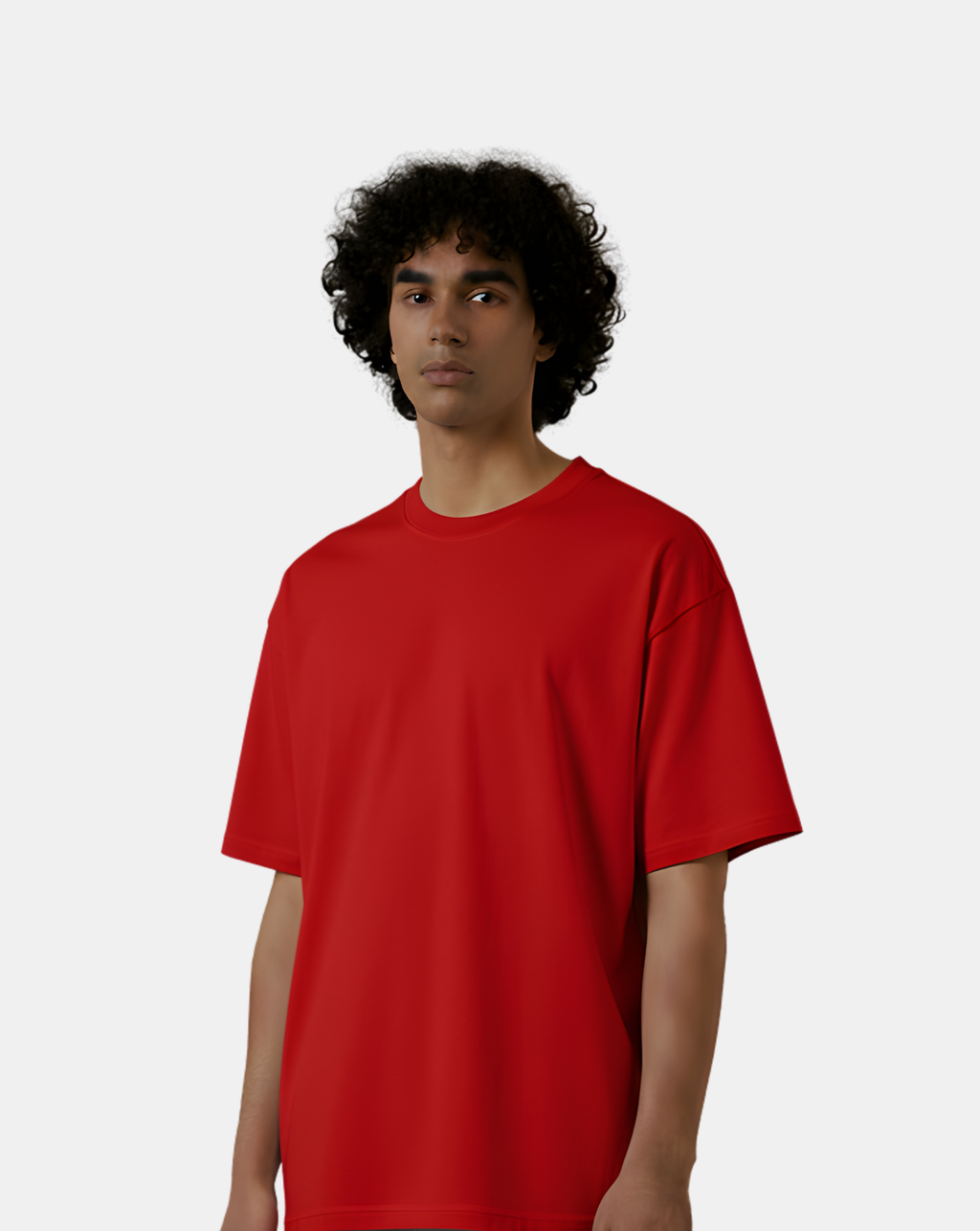 Solid: Red Oversized T-Shirt
