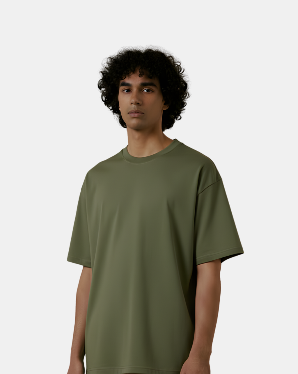 Solid: Army Green Oversized T-Shirt