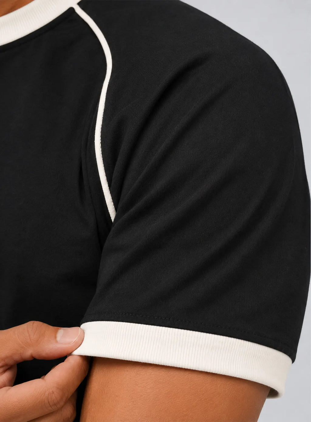 Ringer T-Shirt – Black & Liner White