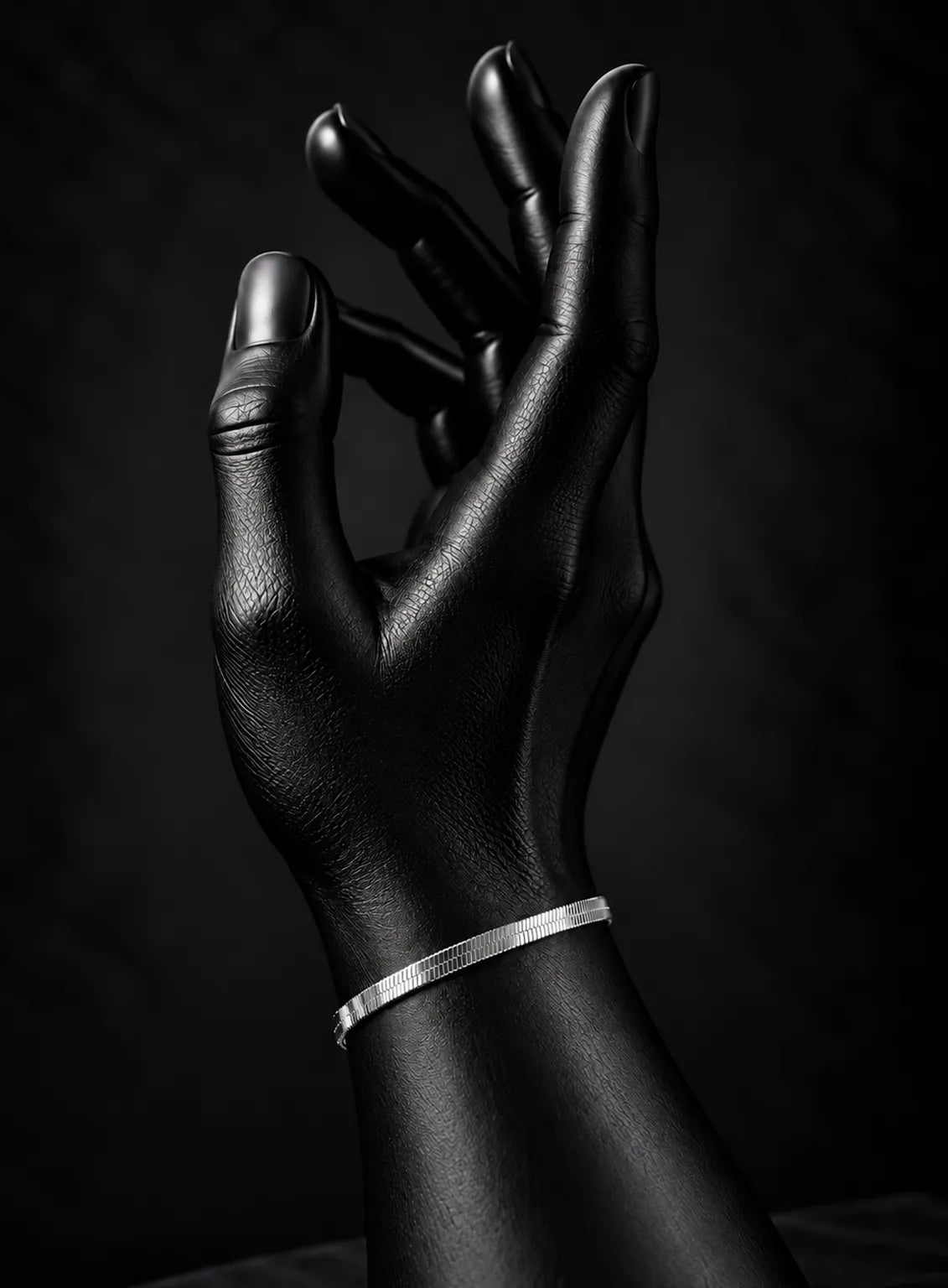 Silver Herringbone Bracelet