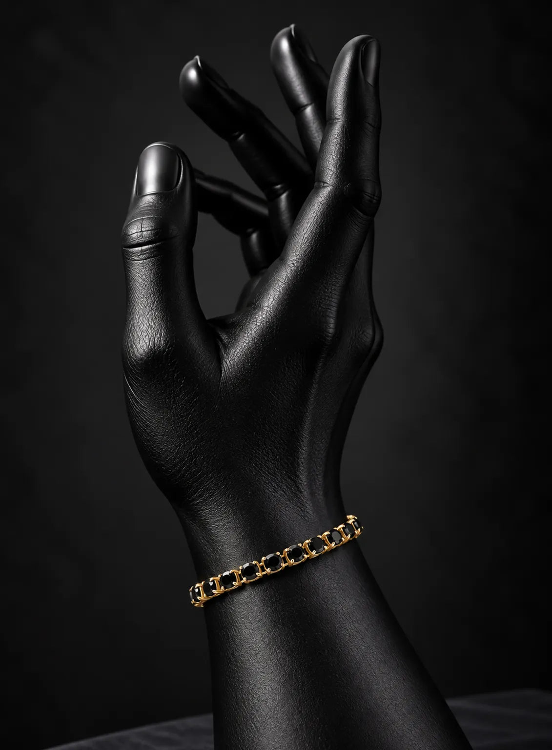 Noir Royale Black Tennis Bracelet