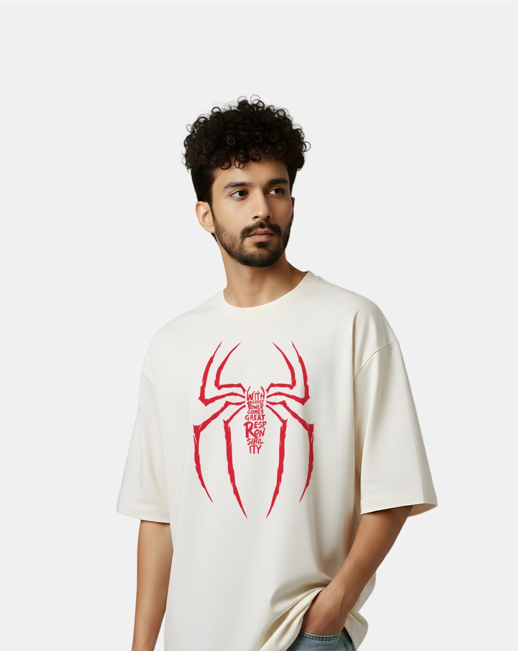 SPIDER-LINE HERO — Oversized Graphic Tee