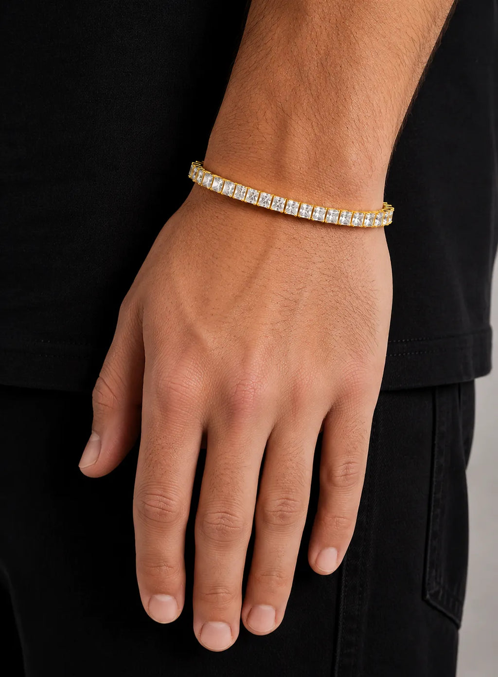 Gold Crystal Tennis Bracelet