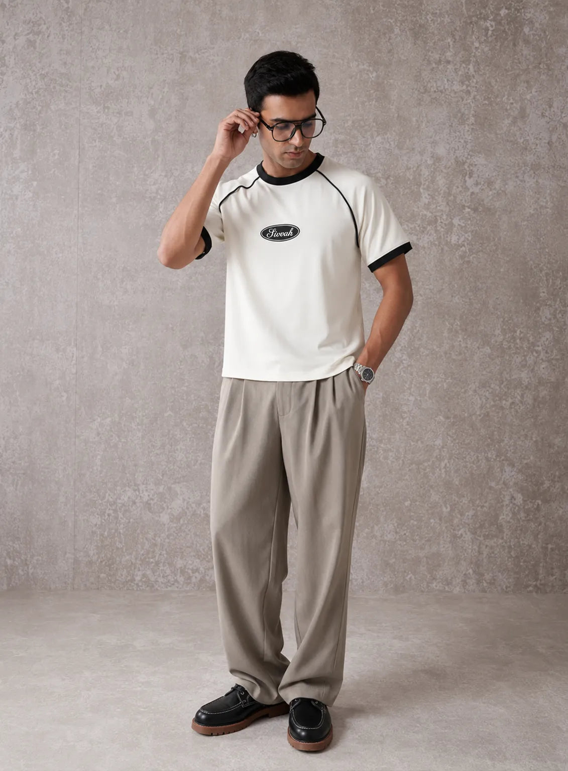 Ringer T-Shirt – White & Liner Black