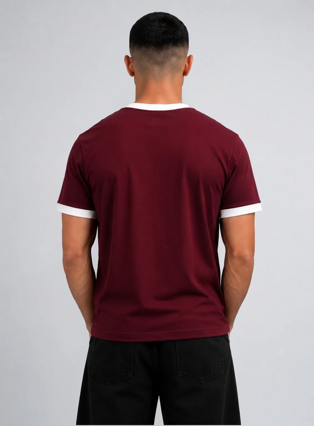 Ringer T-Shirt – Maroon & White