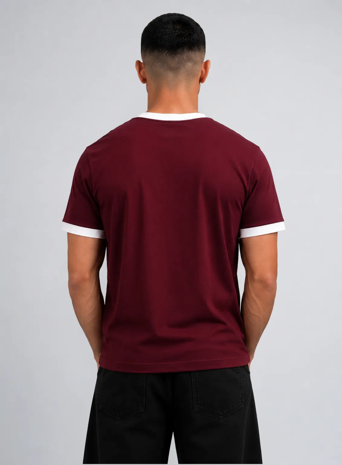 Ringer T-Shirt – Maroon & White