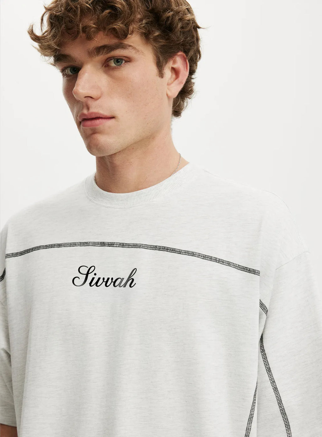 Oversized Stitch T-Shirt – Off White