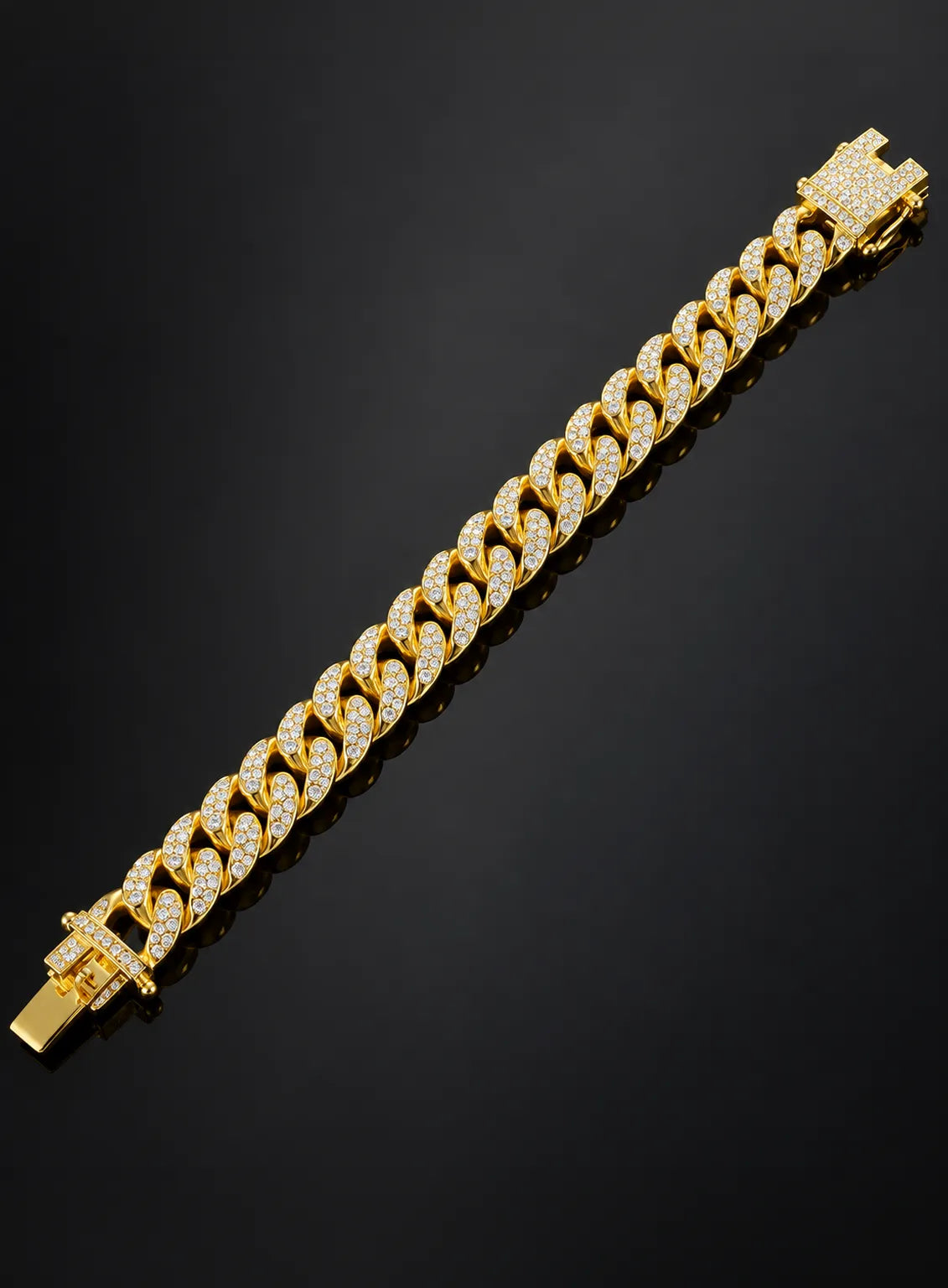 Imperial Gold Ice Cuban Bracelet