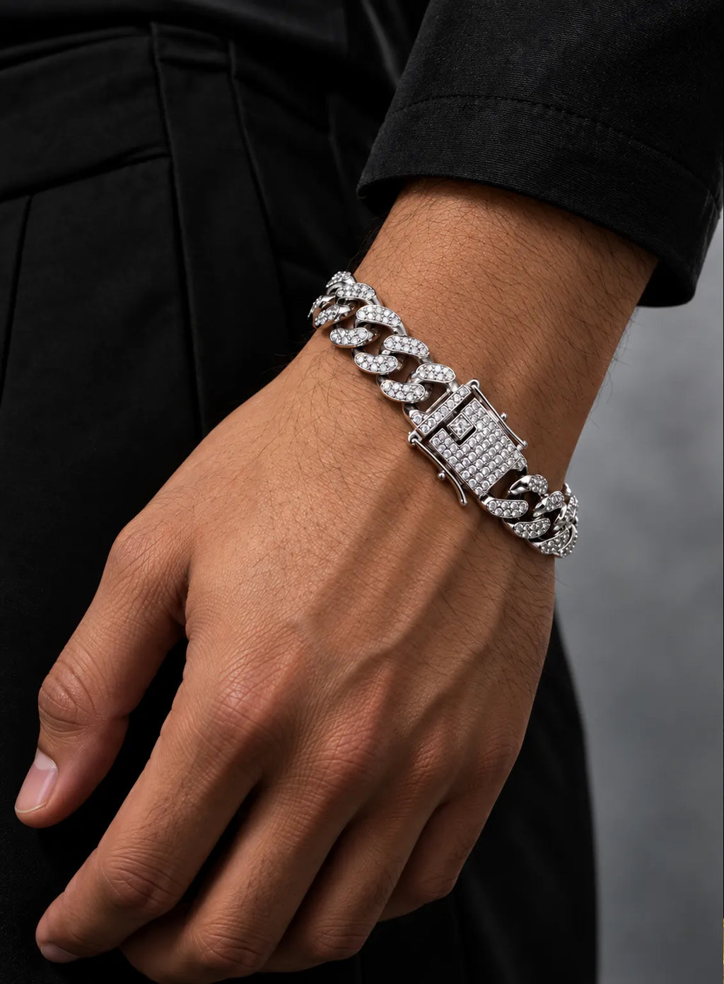 Imperial Silver Ice Cuban Bracelet