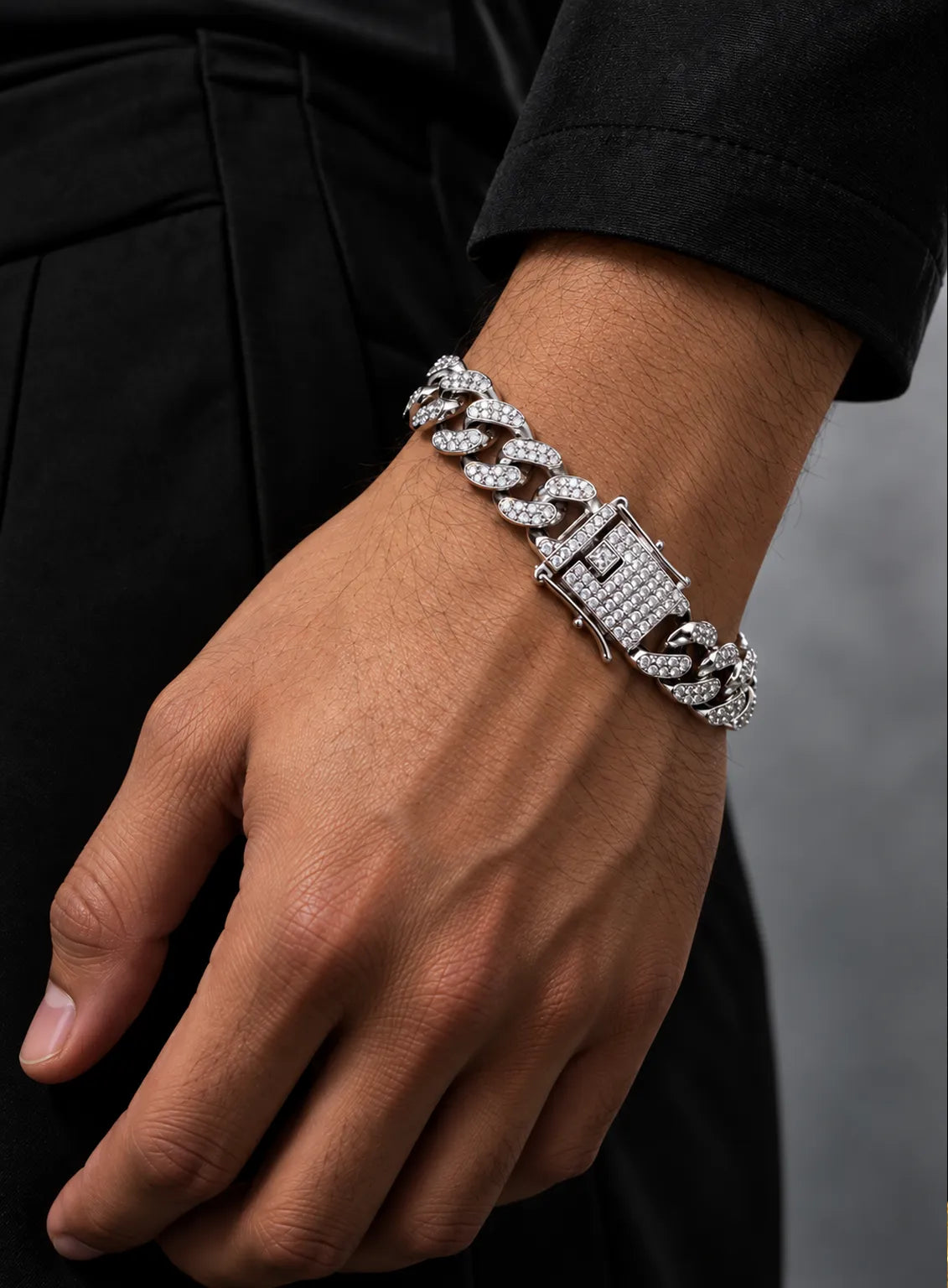 Imperial Silver Ice Cuban Bracelet