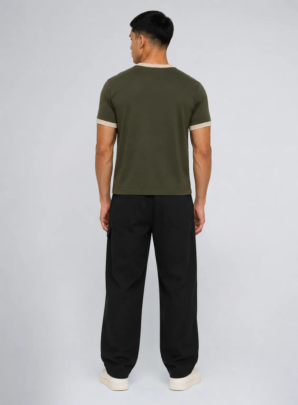 Ringer T-Shirt – Olive Sand