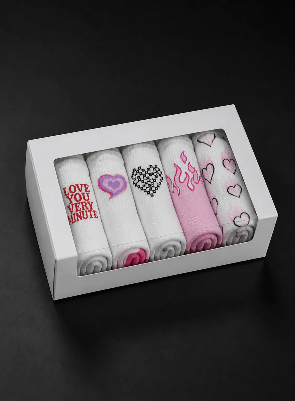 Love & Flame Crew Socks • Pack of 5