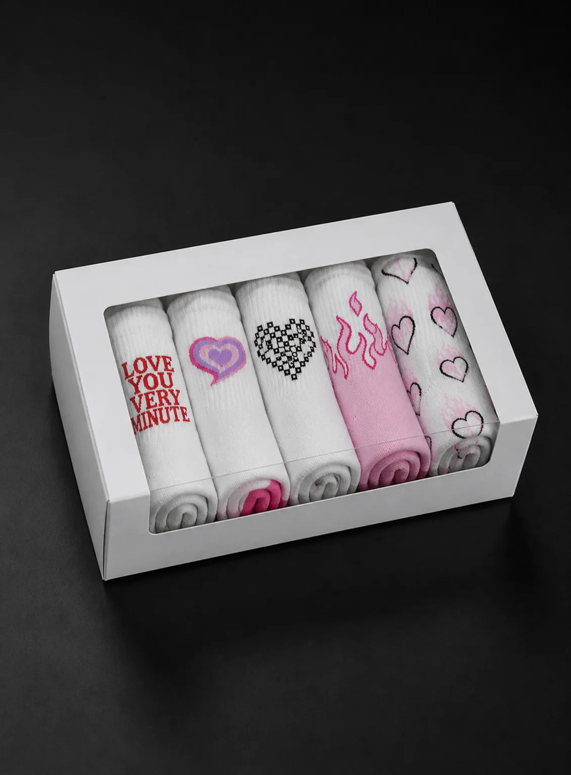 Love & Flame Crew Socks • Pack of 5