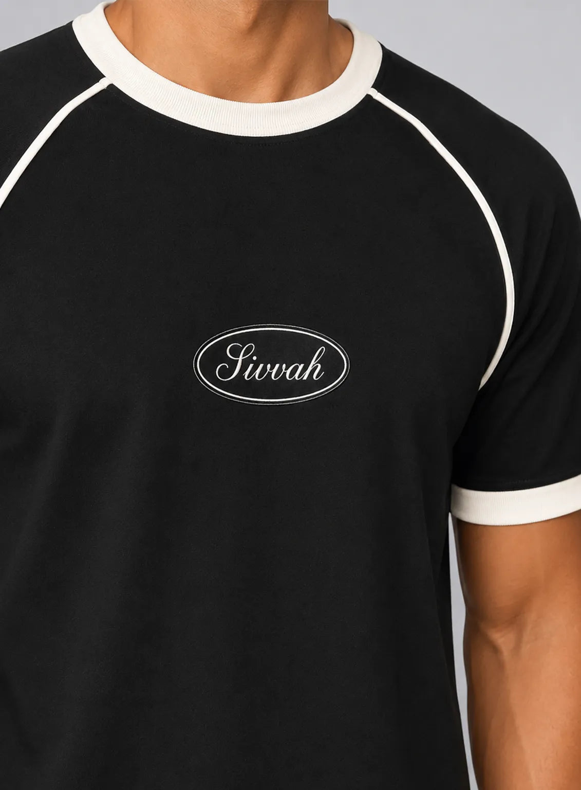 Ringer T-Shirt – Black & Liner White