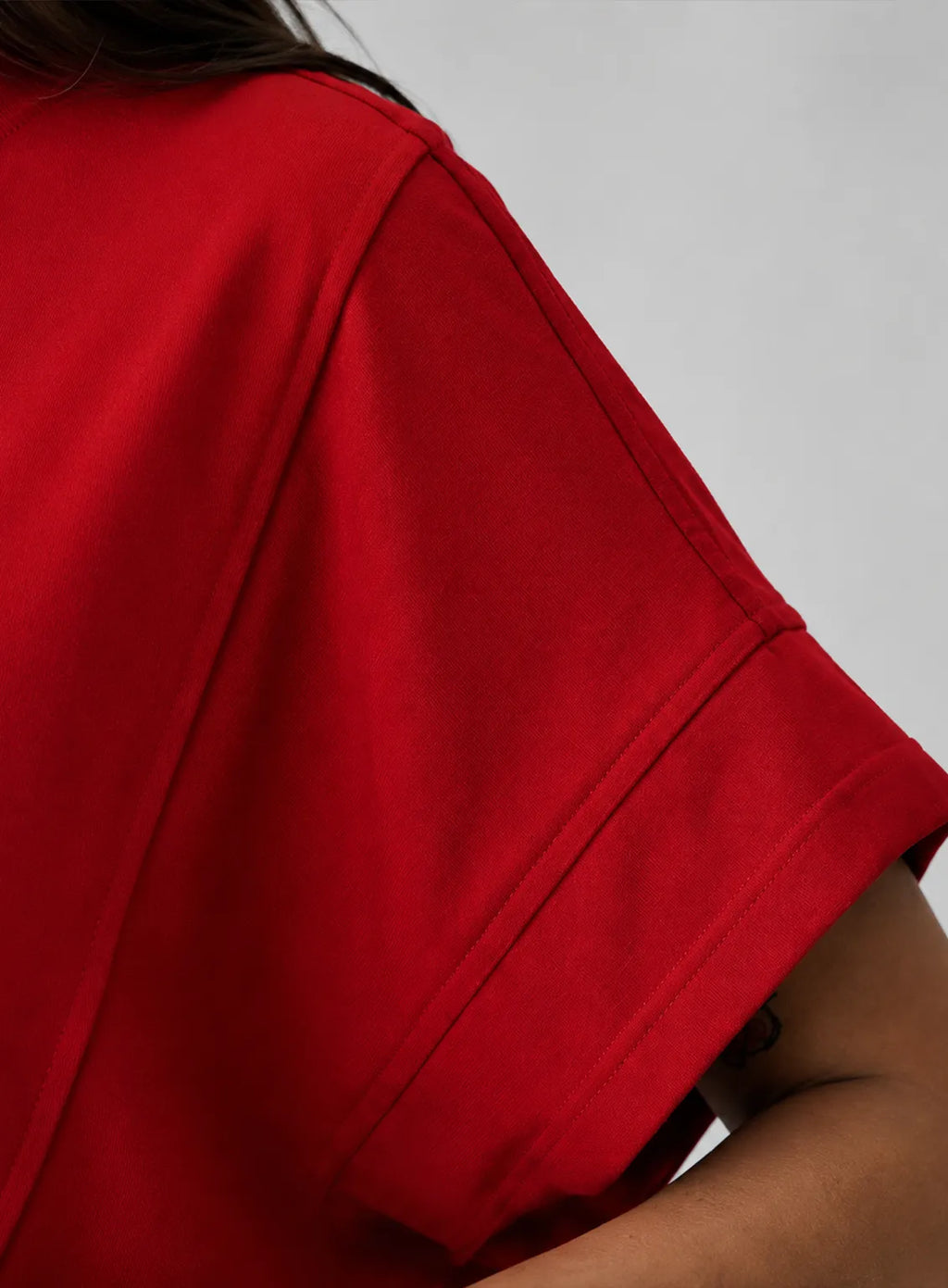 Bonjour Oversized Tee – Red