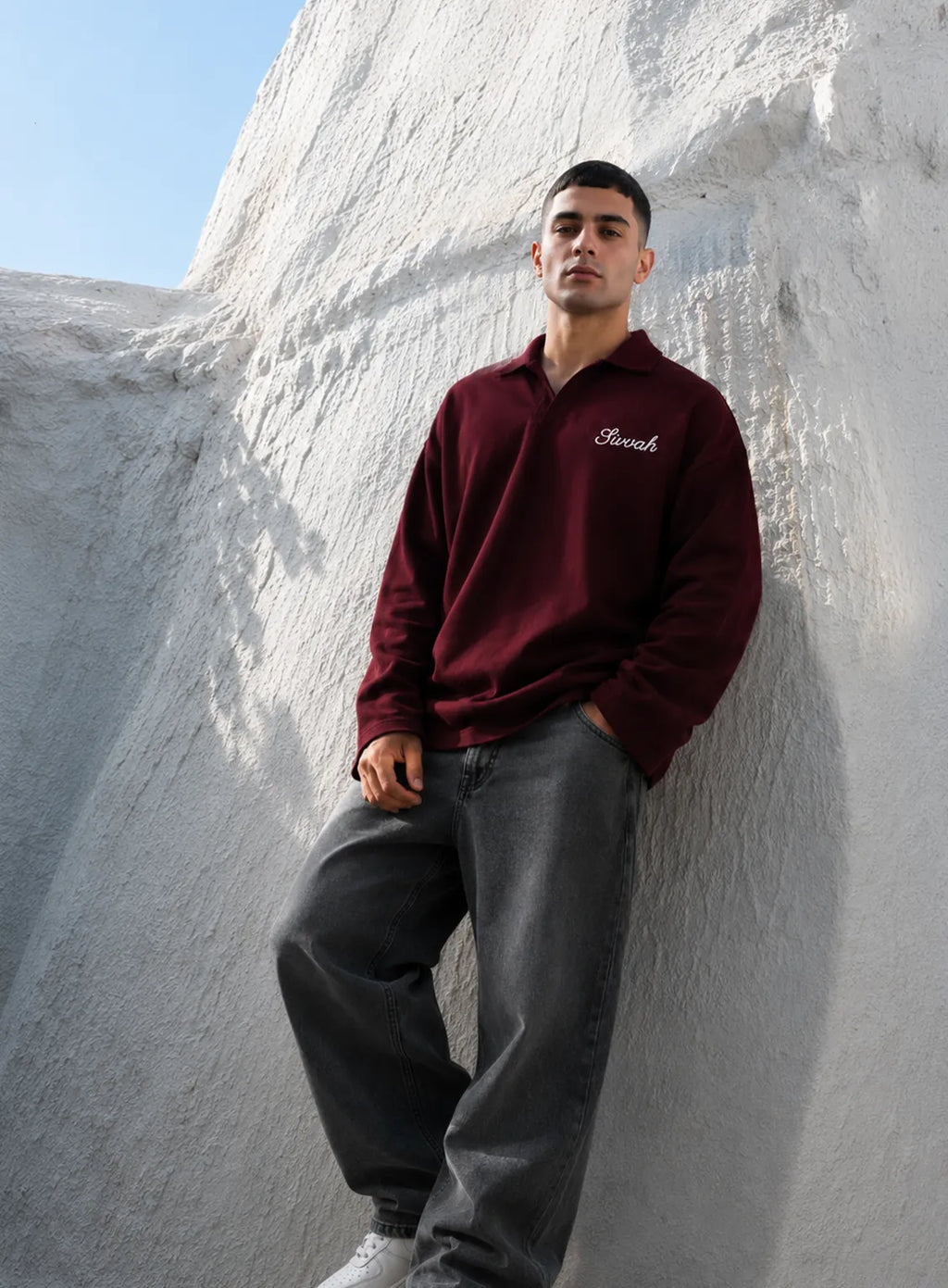 Bordeaux Long Sleeve Polo