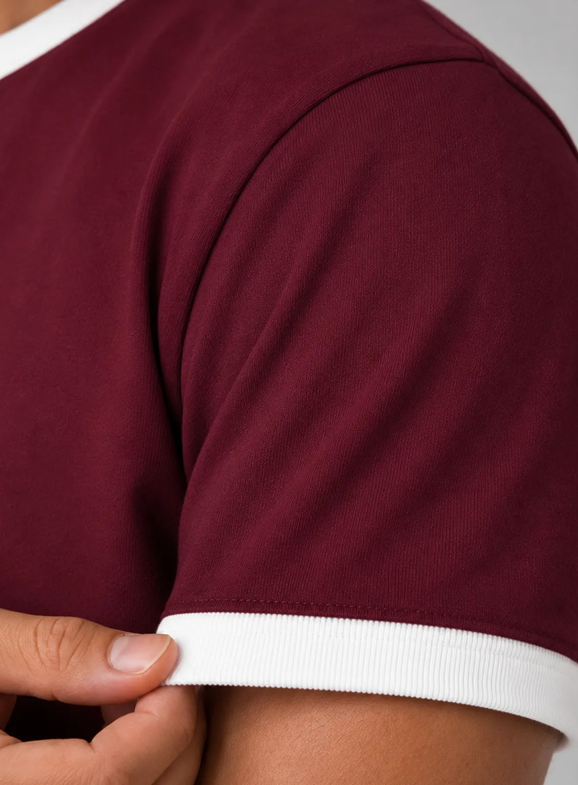 Ringer T-Shirt – Maroon & White