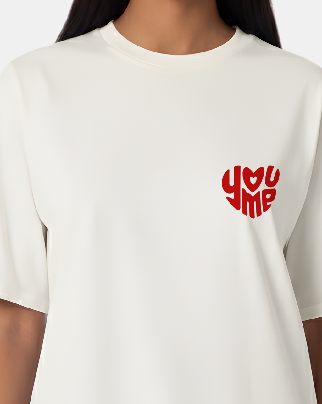 You & Me Minimal Love Oversized T-Shirt