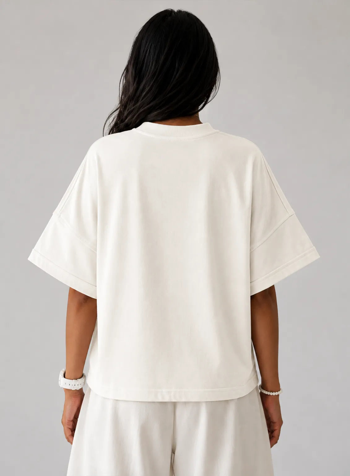 Bonjour Oversized Tee – Off-white