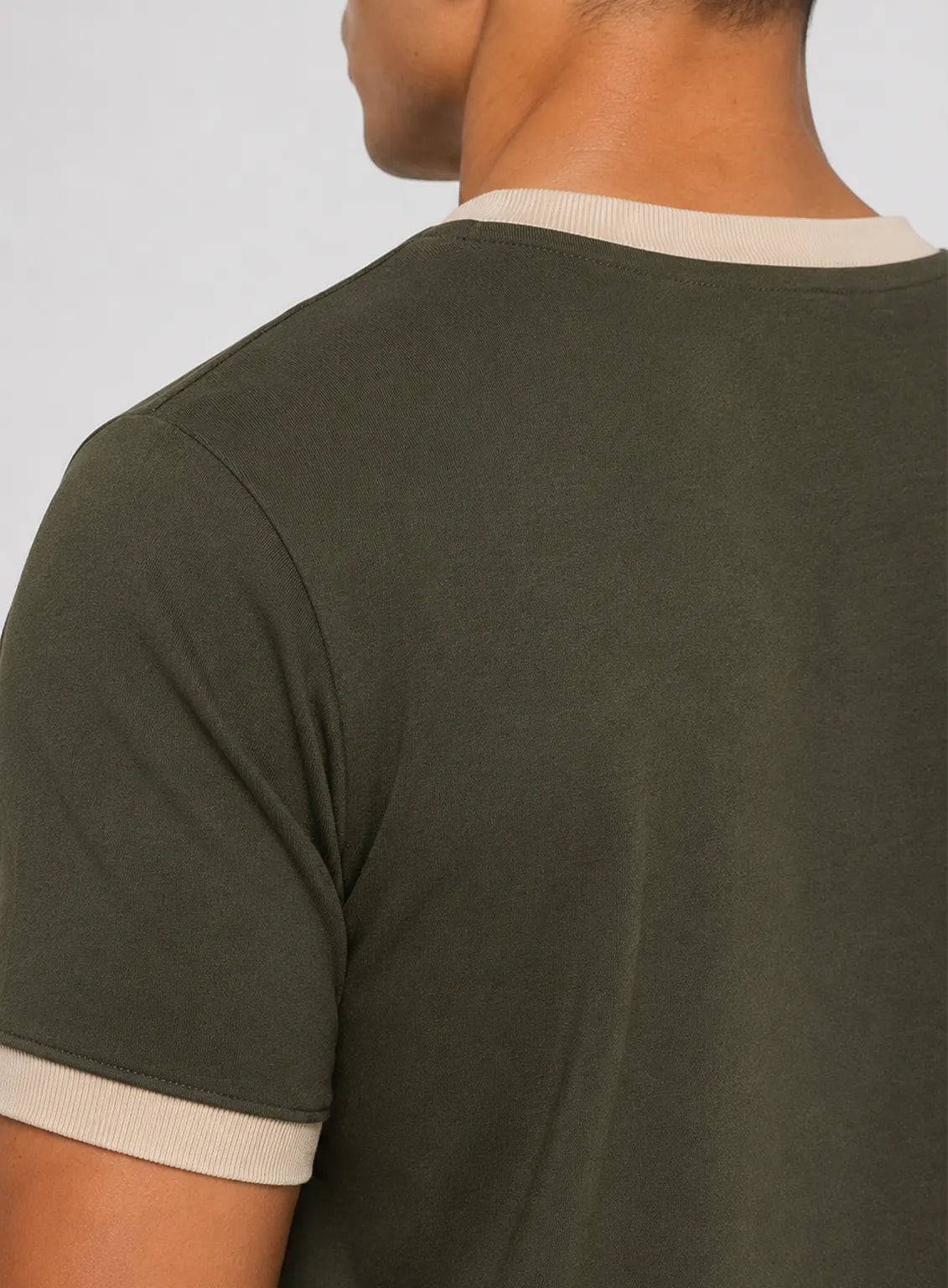 Ringer T-Shirt – Olive Sand