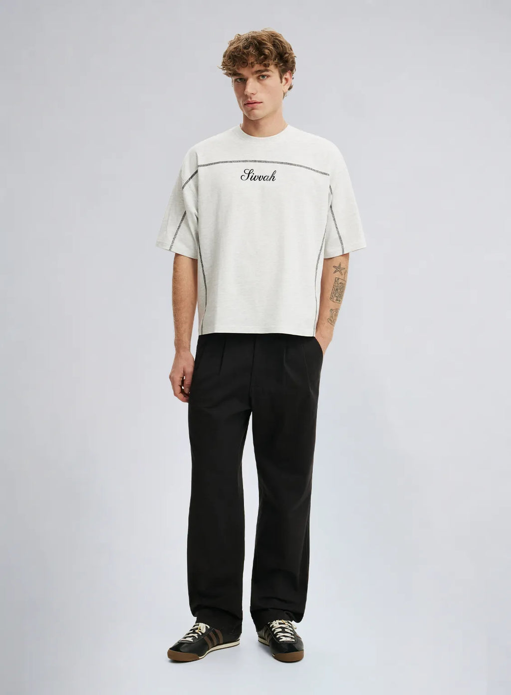 Oversized Stitch T-Shirt – Off White