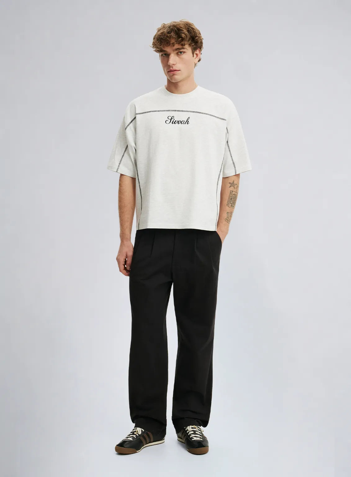 Oversized Stitch T-Shirt – Off White
