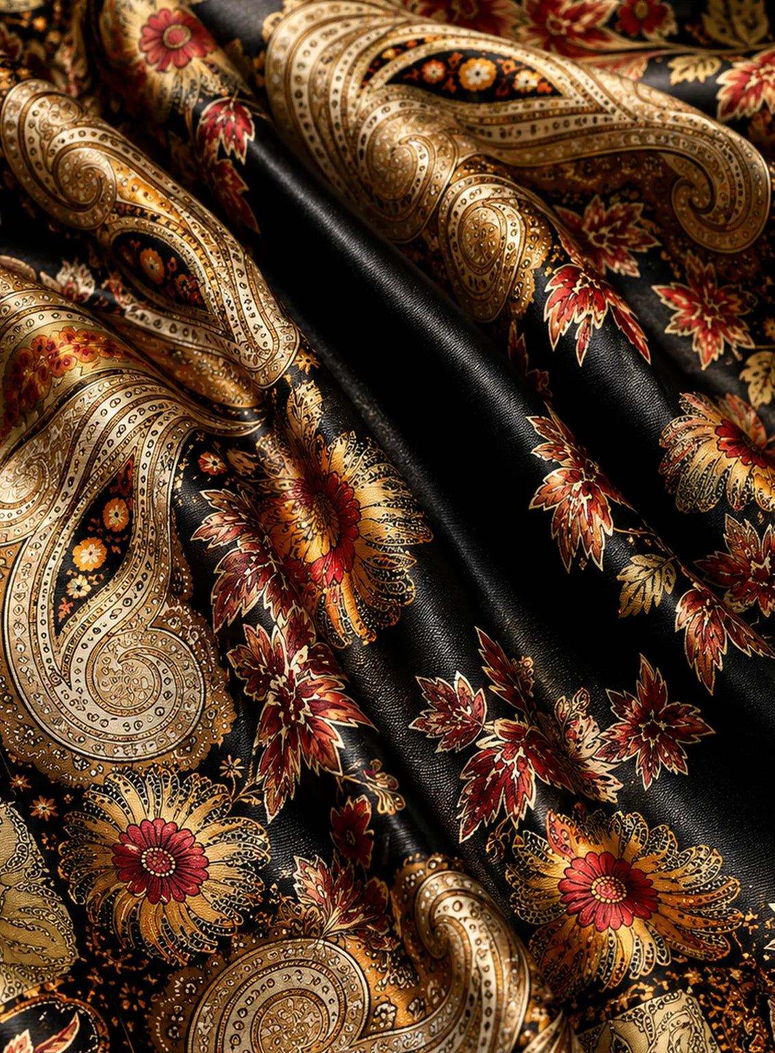 Black Paisley Scarf