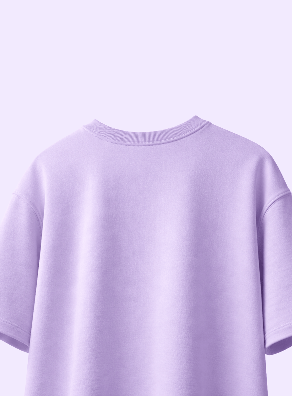 Light purple t-shirt on a matching background