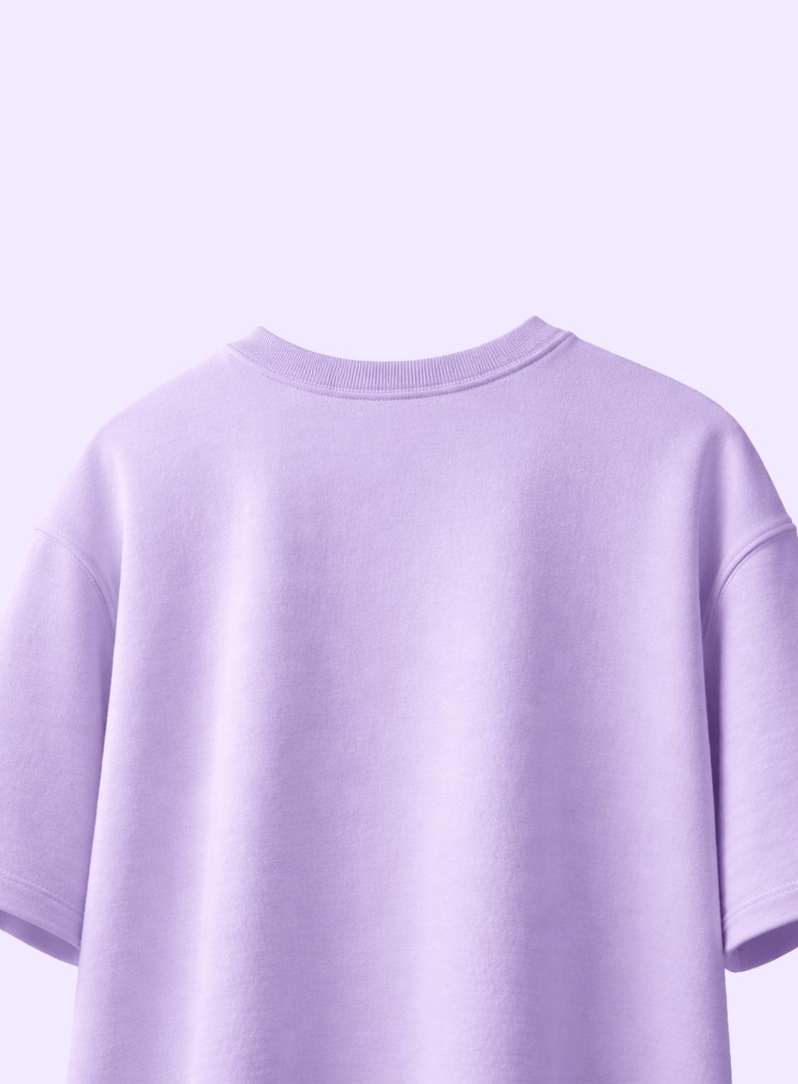 Light purple t-shirt on a matching background