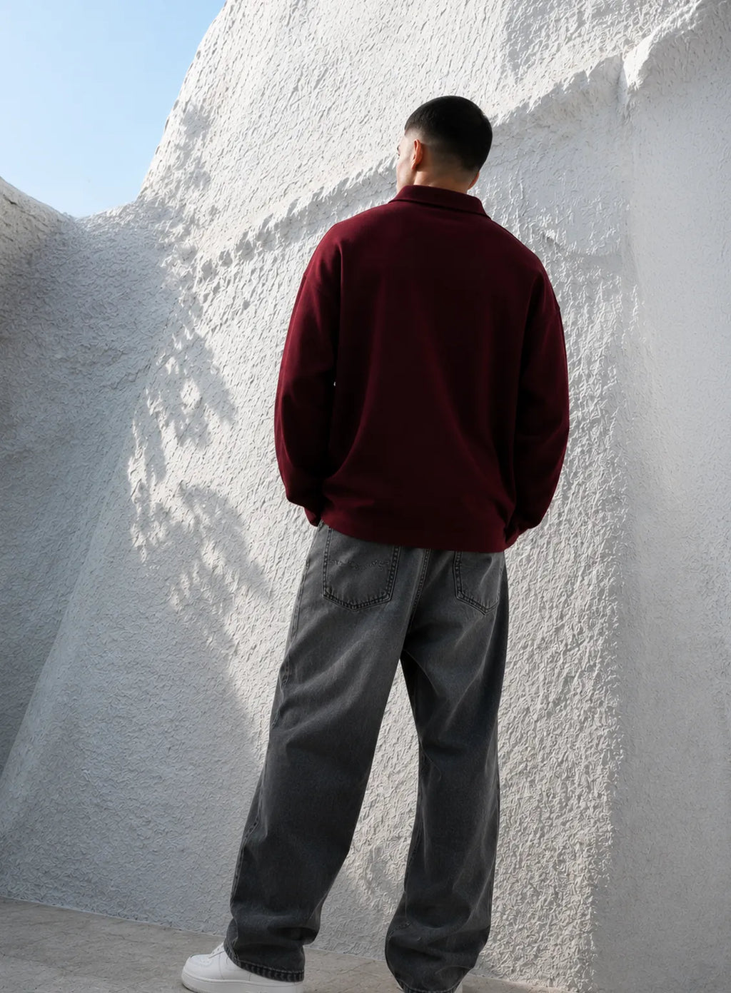 Bordeaux Long Sleeve Polo