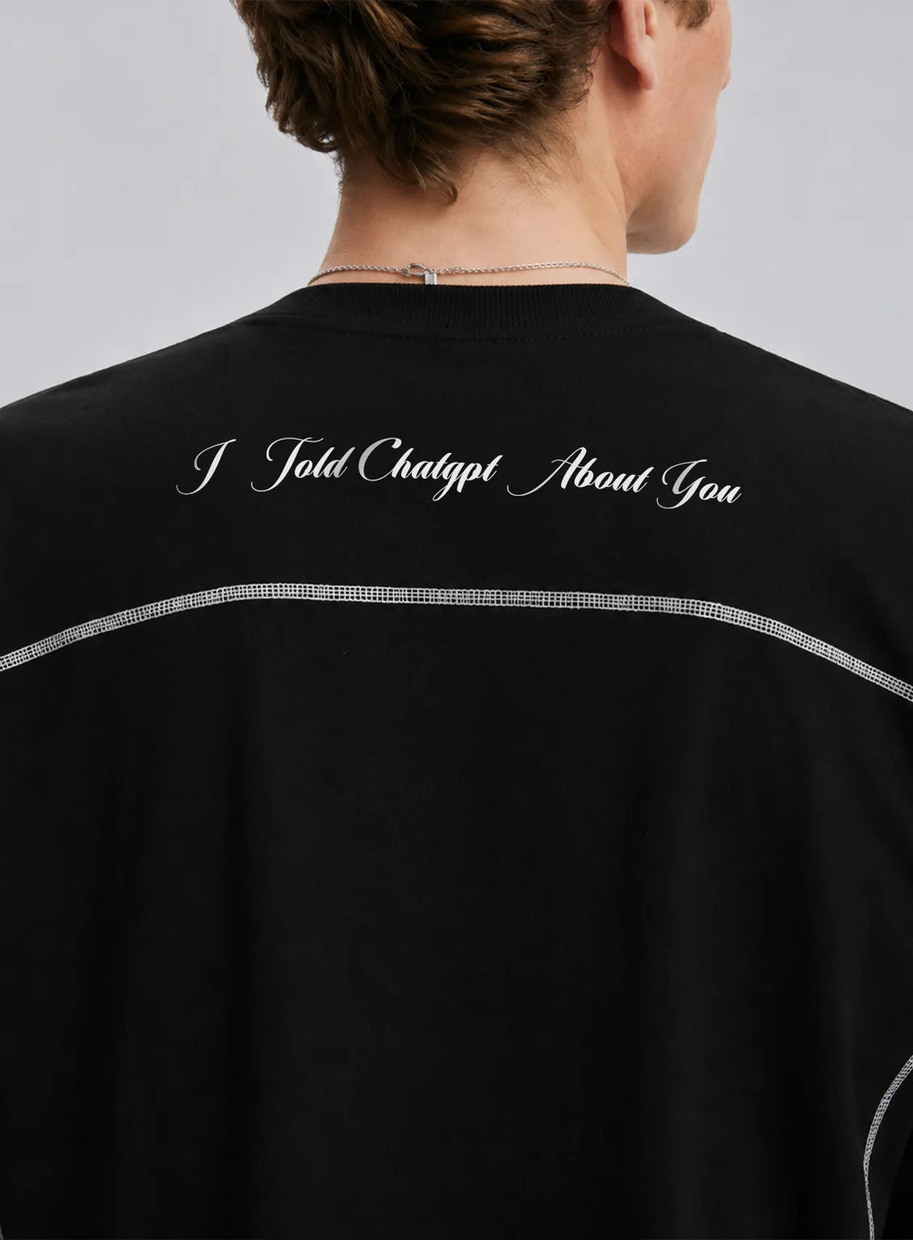 Stitch Oversized T-Shirt – Black