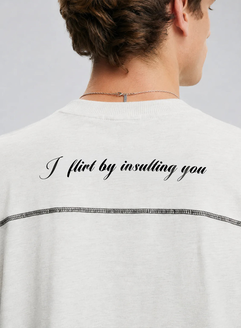 Oversized Stitch T-Shirt – Off White