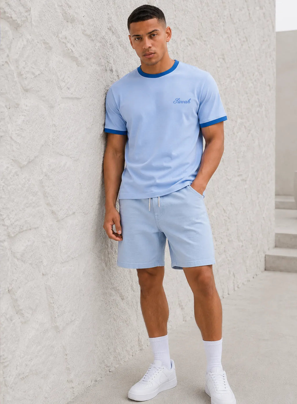 Ringer T-Shirt – Sky & Royal Blue