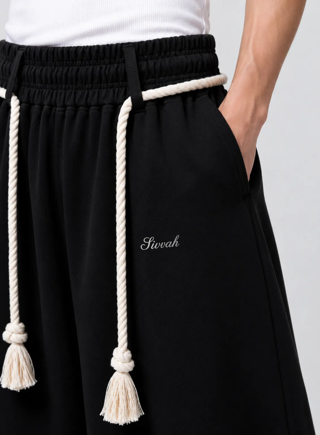 Signature Rope Sweatpants - Black (Pre-launch)