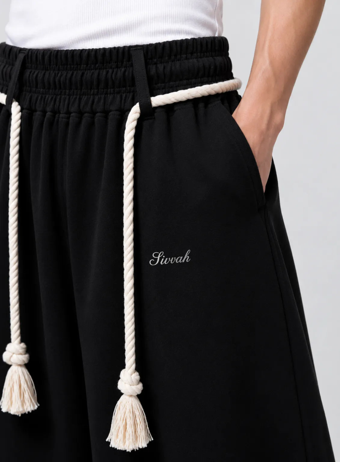 Signature Rope Sweatpants - Black (Pre-launch)
