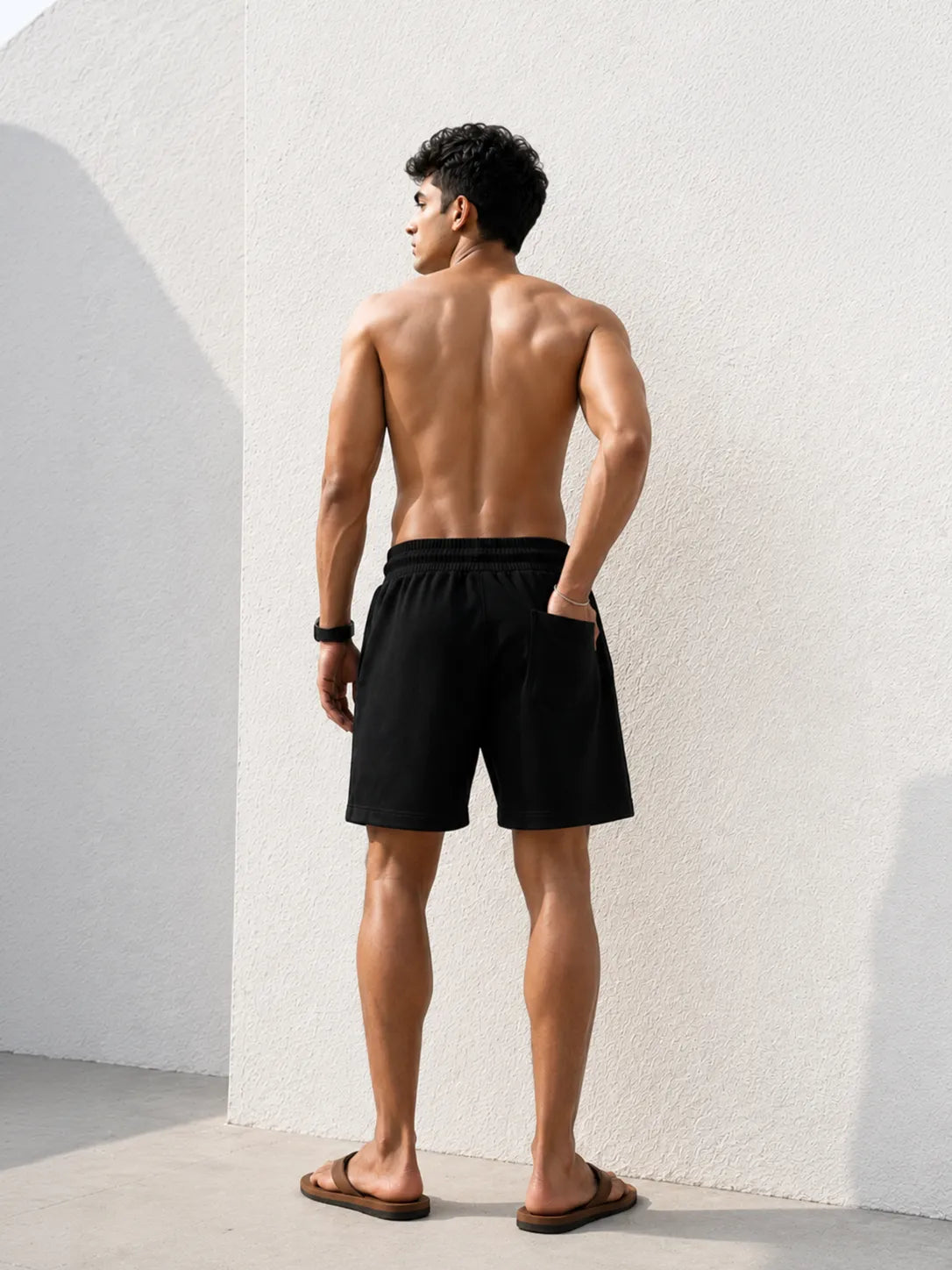 Relaxed Zip Shorts – Black