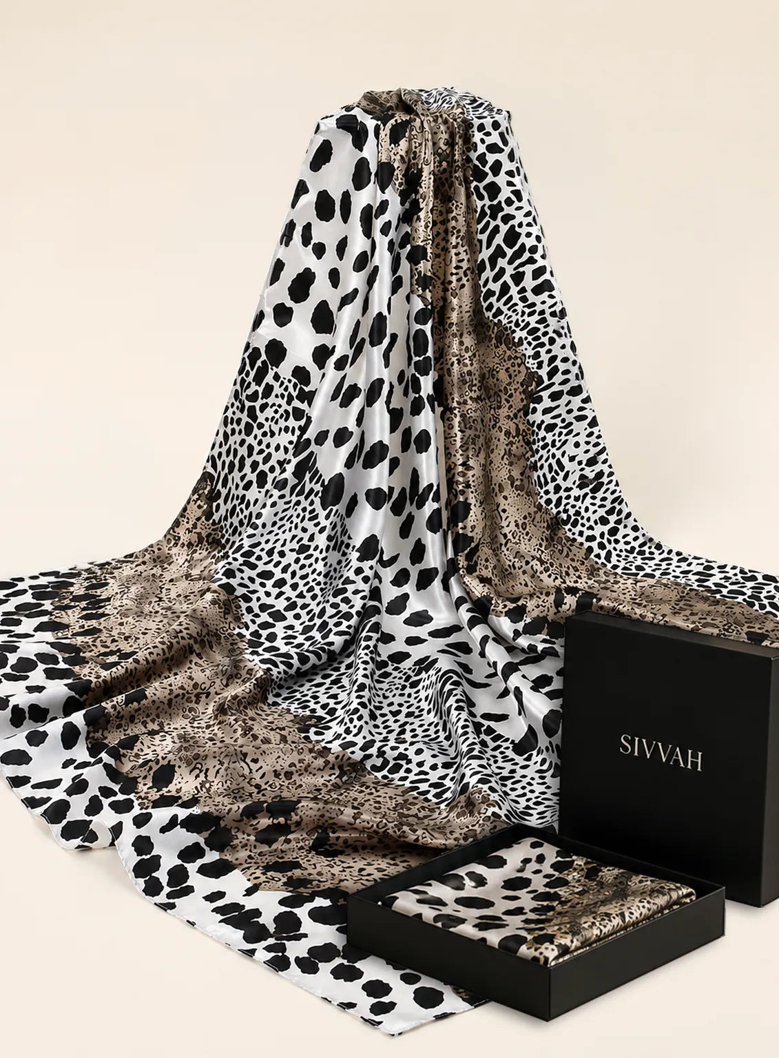 Leopard Noir Scarf
