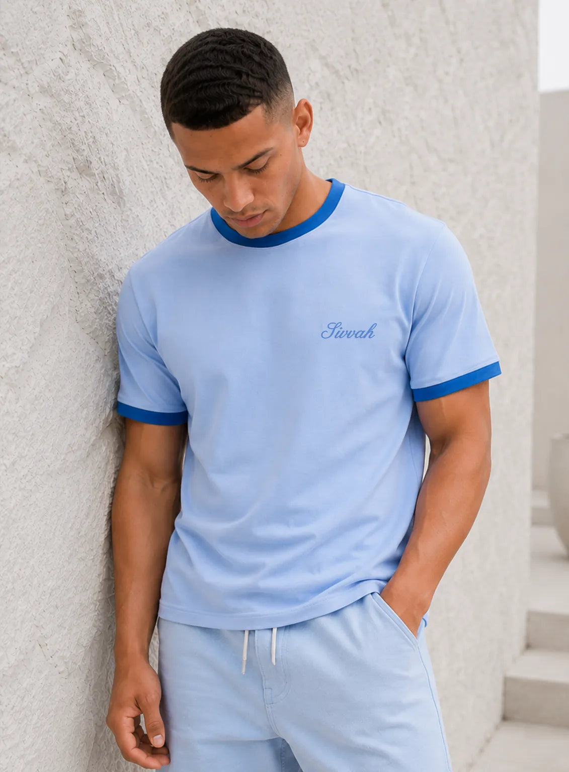 Ringer T-Shirt – Sky & Royal Blue