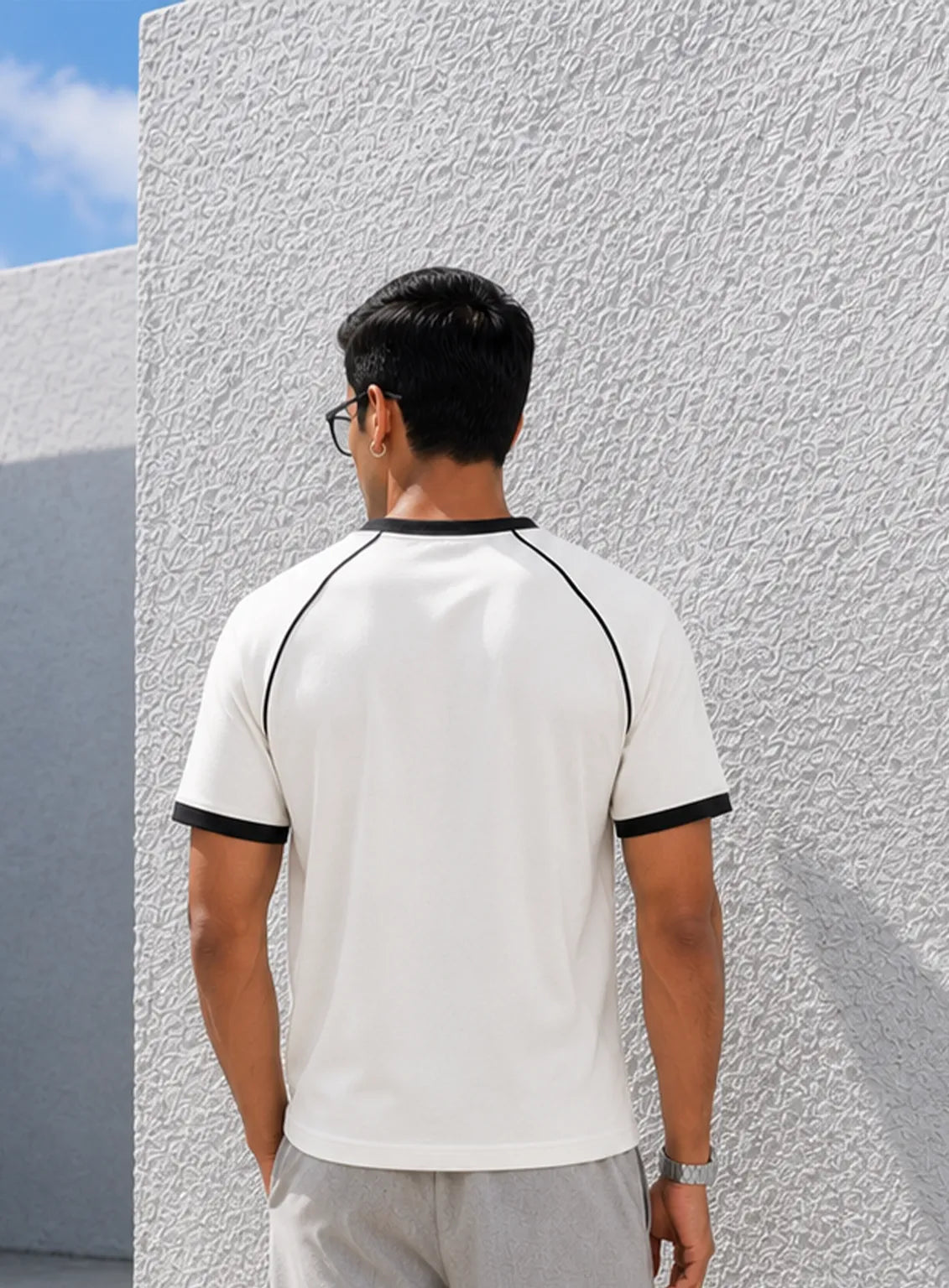 Ringer T-Shirt – White & Liner Black