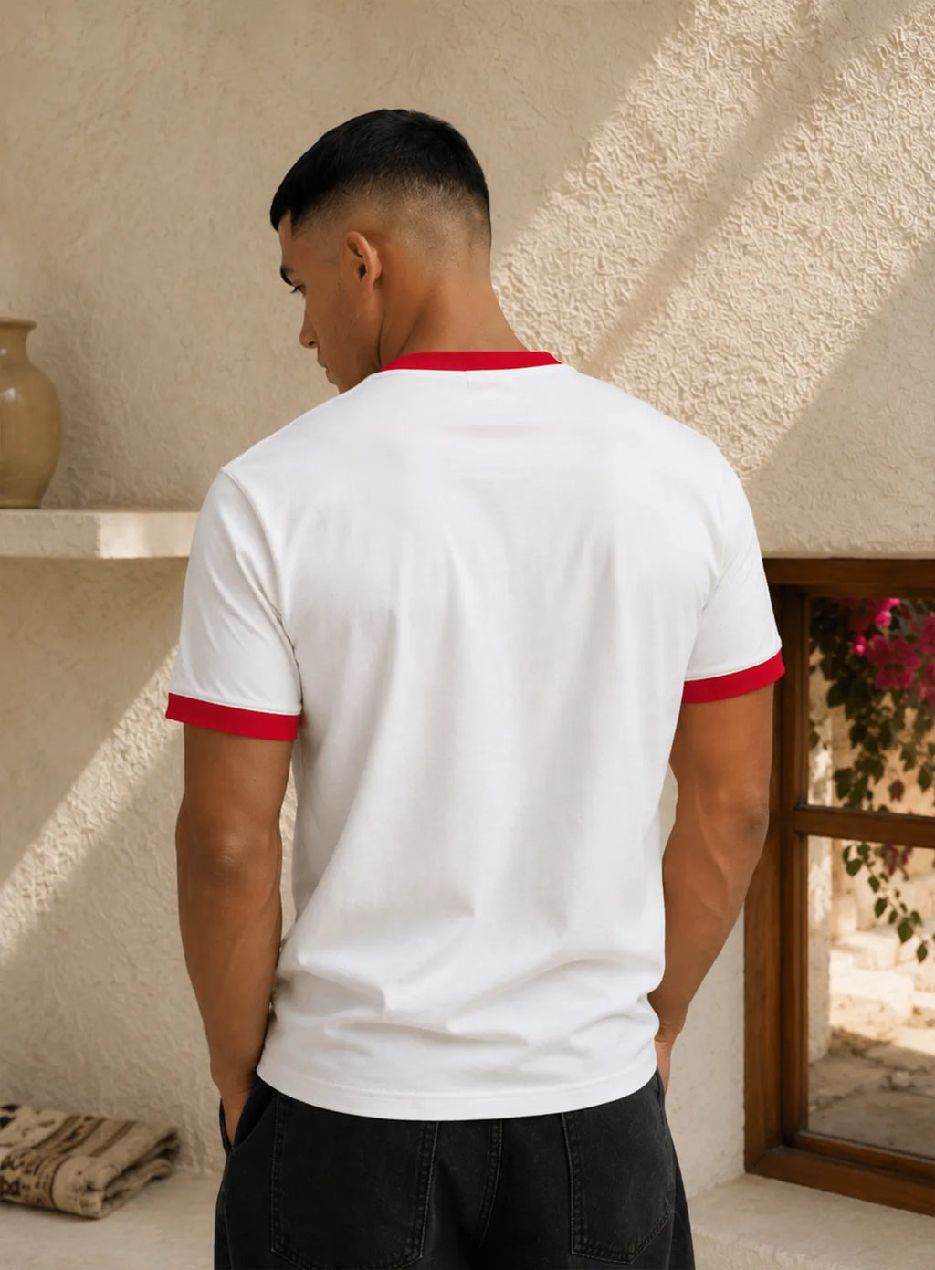 Ringer T-Shirt – White & Red