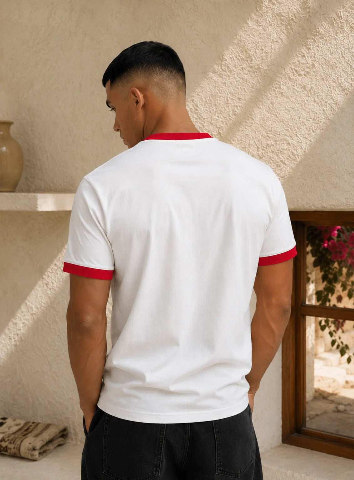 Ringer T-Shirt – White & Red