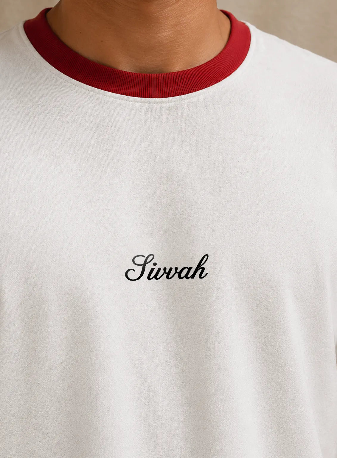Ringer T-Shirt – White & Red