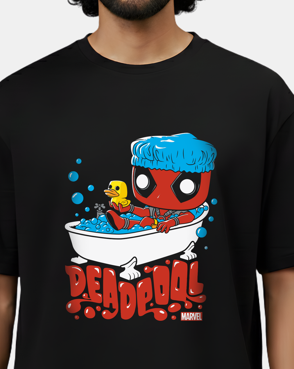 Deadpool Bubble Trouble Oversized Tee
