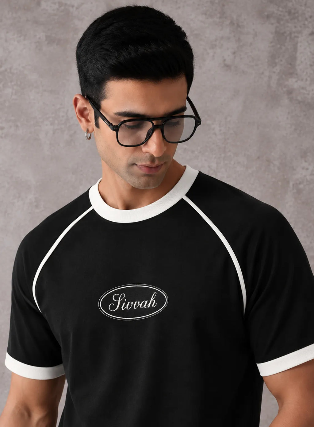 Ringer T-Shirt – Black & Liner White